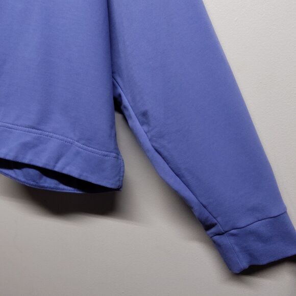 Athleta Cropped Light Sweater Women Size XL Purple Collared Athleisure Active - Picture 3 of 8